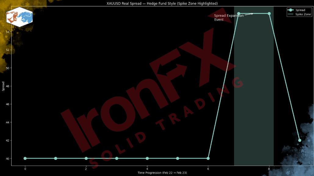 การวัดค่าสเปรดทองคำ XAUUSD แบบเรียลไทม์บน IronFX